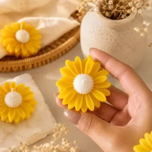 daisy flower candle