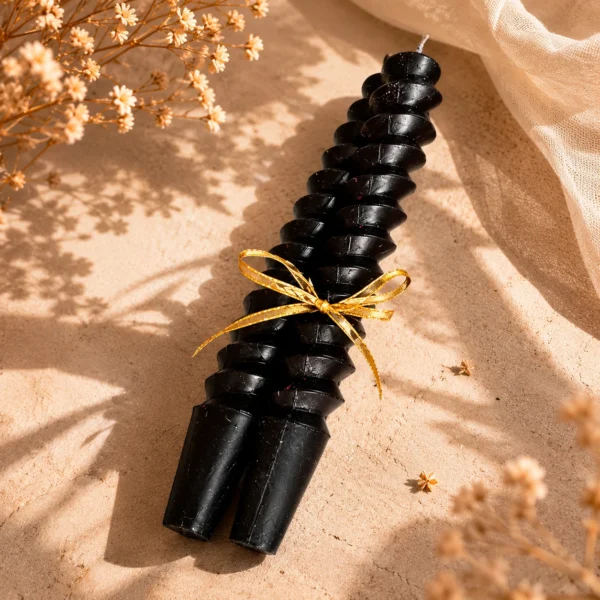 spiral pillar candle